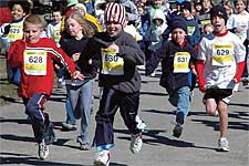 Children running a race