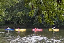 kayaks on the river